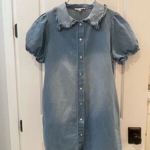 Blue Denim Button-Up Dress